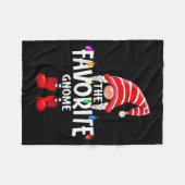 The Favorite Gnome Christmas Matching Pajama  Fleecedecke (Vorderseite (Horizontal))