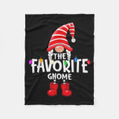 The Favorite Gnome Christmas Matching Pajama Fleecedecke (Vorderseite)