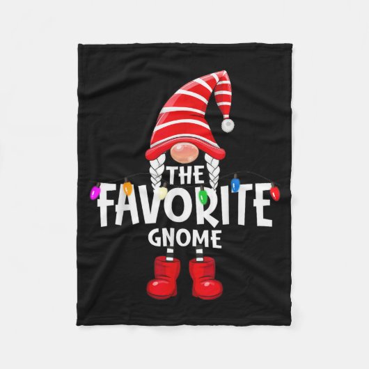 The Favorite Gnome Christmas Matching Pajama  Fleecedecke (Vorderseite)
