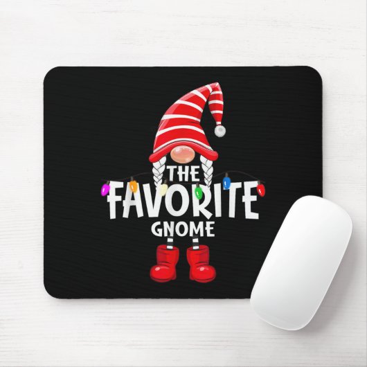 The Favorite Gnome Christmas Matching Pajama Mousepad (Mit Mouse)