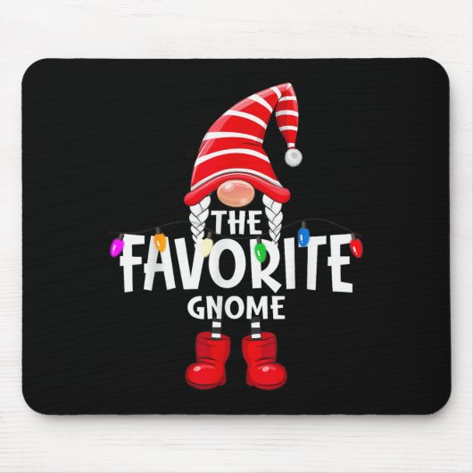 The Favorite Gnome Christmas Matching Pajama  Mousepad (Vorne)