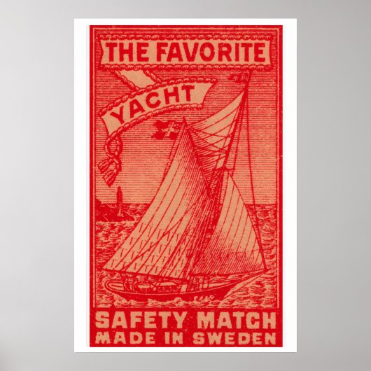 The Favourite Yacht - Matchbox Print - Sweden Wall Poster (Vorne)