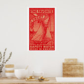 The Favourite Yacht - Matchbox Print - Sweden Wall Poster (Küche)