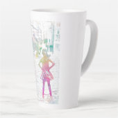 The Fearless Girl (Watercolor) Milchtasse (Rechte Ecke)