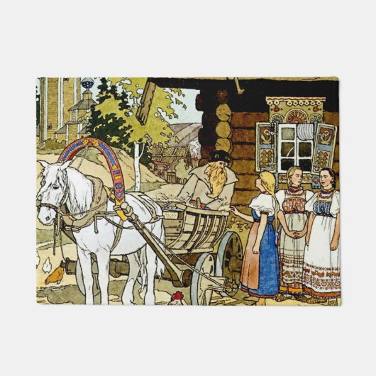 "The Feather of Finist" von Ivan Bilibin Fußmatte (Vorderseite)