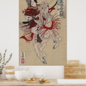 The female warrior samurai Lady Hangaku  Poster (Küche)