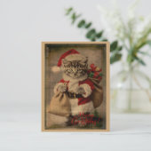 The 'Festive Folly' Kitten Christmas Postcard Postkarte (Stehend Vorderseite)