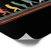 The Field Hockey Evolution Retro Field Hockey Men  Poster (Ecke)