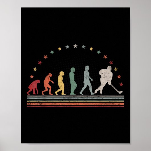 The Field Hockey Evolution Retro Field Hockey Men Poster (Vorne)
