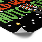 The Field Hockey Nutcracker Funny Christmas Pajama Poster (Ecke)