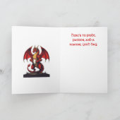 The Fierce Focus Of Kickoff Red Dragon Karte (Innenseite)