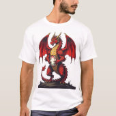 The Fierce Focus Of Kickoff Red Dragon T-Shirt (Vorderseite)