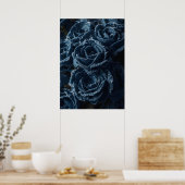 The Fierce Grace of Reconstructed Denim Roses Poster (Küche)