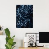 The Fierce Grace of Reconstructed Denim Roses Poster (Heimbüro)