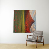 The Fiery Autumn Summit: Red Silence over the Drea Wandteppich (Beispiel (Horizontal))