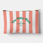 The Fifty Club Pink Cabana Stripe 50th Birthday  Zubehörtasche (Rückseite)