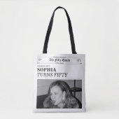 The Fifty Times Newspaper 50th Birthday Party Tasche (Vorderseite)