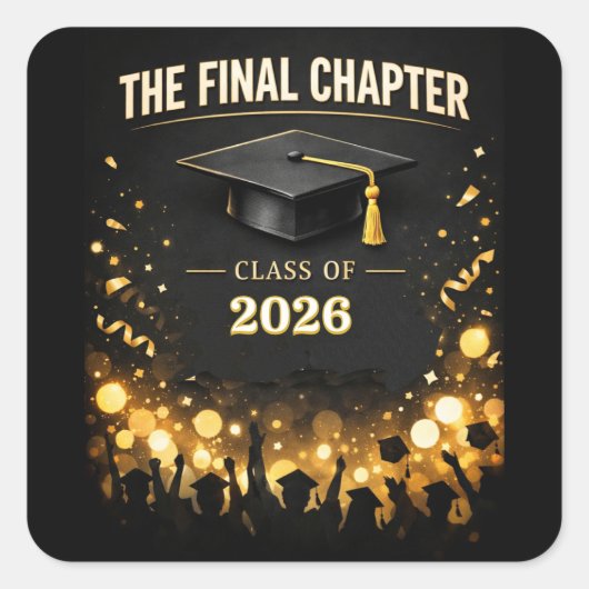 The Final Chapter Graduation 2026 Custom Sticker  (Vorderseite)