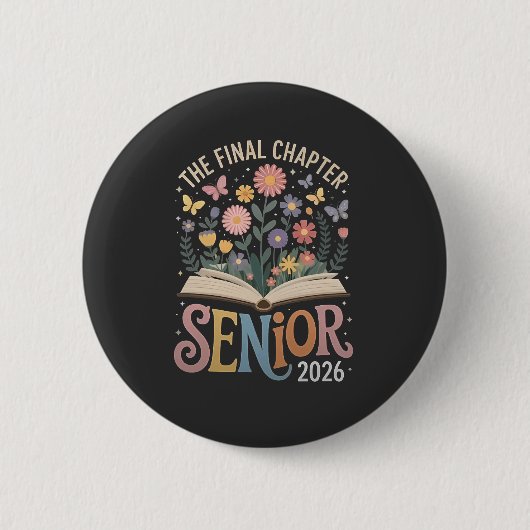 The Final Chapter Senior 2026 Abschluss Blossom Button (Vorderseite)