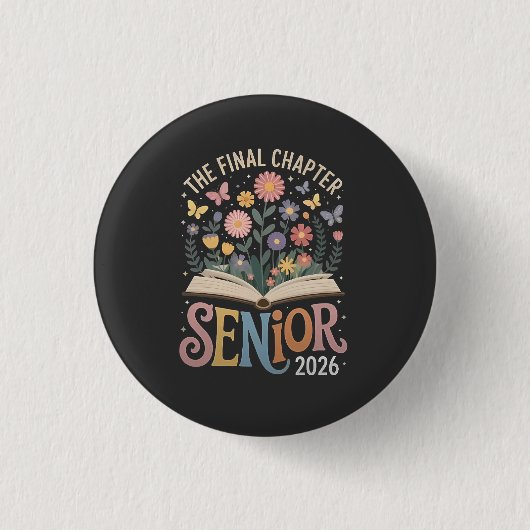 The Final Chapter Senior 2026 Abschluss Blossom Button (Vorderseite)