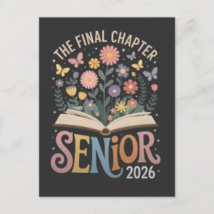 The Final Chapter Senior 2026 Abschluss Blossom Einladungspostkarte