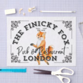 The Finicky Fox - British Pub Sign Seidenpapier (Handwerk)