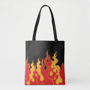 The fire. Flame tongues on a black background. Vin Tasche