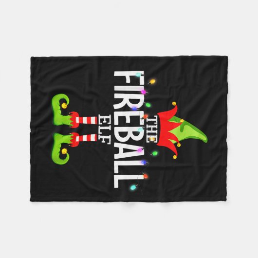 The Fireball Elf Christmas Matching Pajamas  Fleecedecke (Vorderseite (Horizontal))