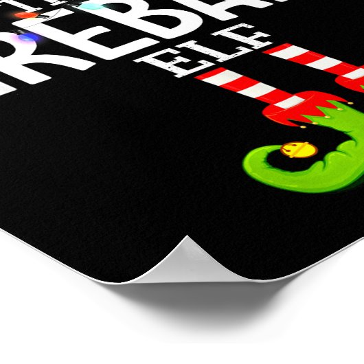 The Fireball Elf Christmas Matching Pajamas  Poster (Ecke)