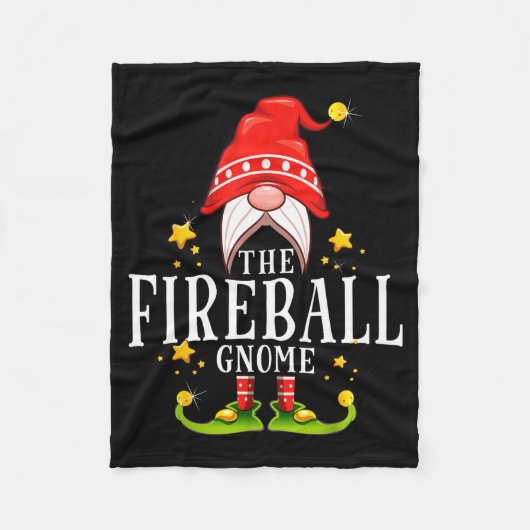 The Fireball Gnome Christmas Matching Fleecedecke (Vorderseite)