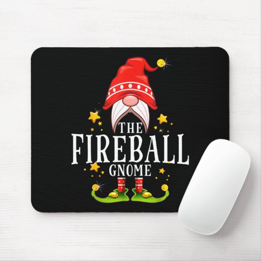 The Fireball Gnome Christmas Matching Mousepad (Mit Mouse)