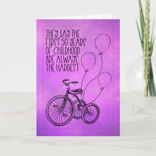 The First 50 Years of Childhood Birthday Card Karte (Vorderseite)