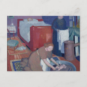 The First Bath, c.1899 Postkarte