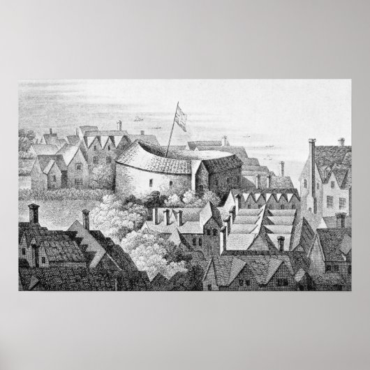 The First Globe Theatre or Rose Theatre Poster (Vorne)