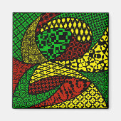 "The First Mix Square Magnet" Magnet (Vorne)