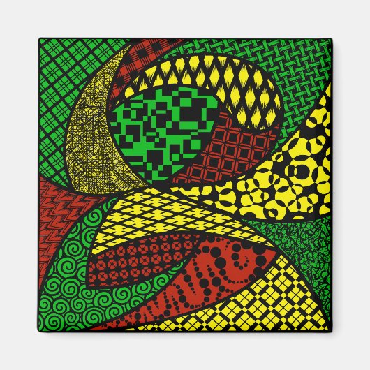 "The First Mix Square Magnet" Magnet (Vorne)