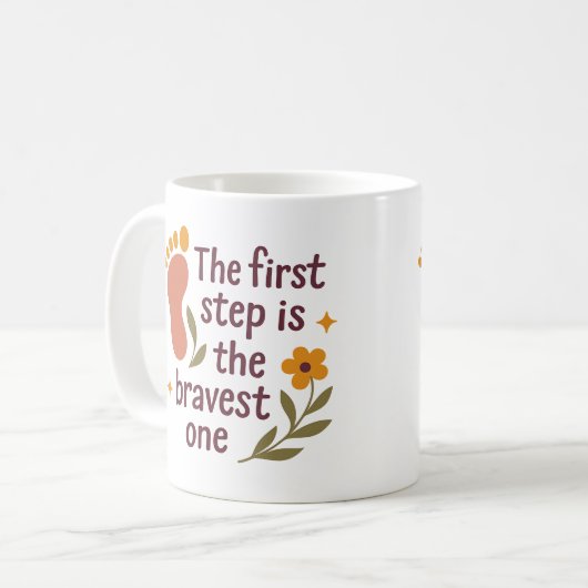 The first step is the bravest one - Mug Kaffeetasse (Vorderseite Links)