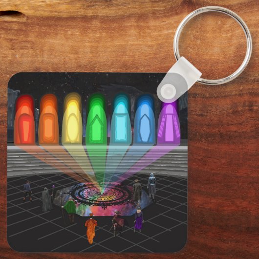 The First Step Schlüsselanhänger (Rückseite)