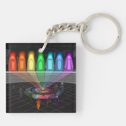 The First Step Schlüsselanhänger (Rückseite)