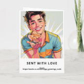 The Fisher from Sacag Fine Art Greetings Card Karte (Rückseite)