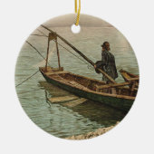 The Fisherman (von Max Kurzweil) Keramik Ornament (Vorne)