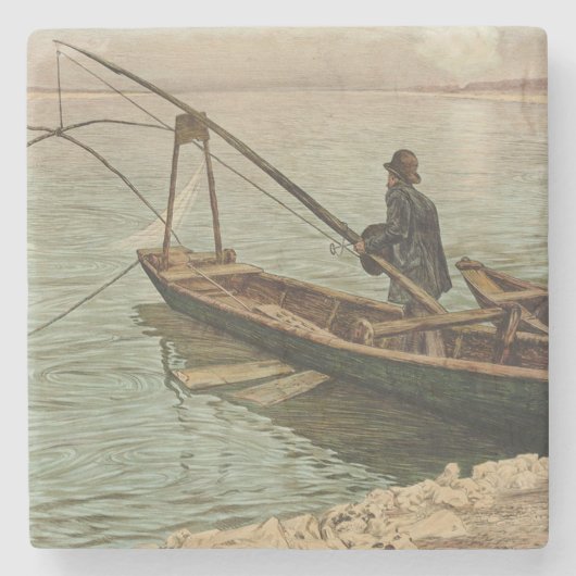 The Fisherman (von Max Kurzweil) Steinuntersetzer (Vorderseite)