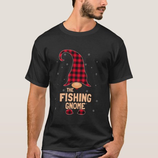 The Fishing Christmas Gnome Pajama T-Shirt (Vorderseite)
