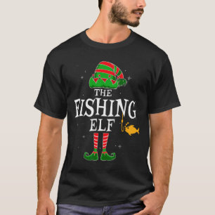 The Fishing Elf Group Matching Family Weihnachten T-Shirt