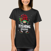 The Fishing Gnome Buffalo Plaid Christmas Matching T-Shirt (Vorderseite)
