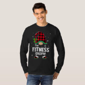 The Fitness Gnome Buffalo Plaid Christmas Matching T-Shirt (Vorne ganz)