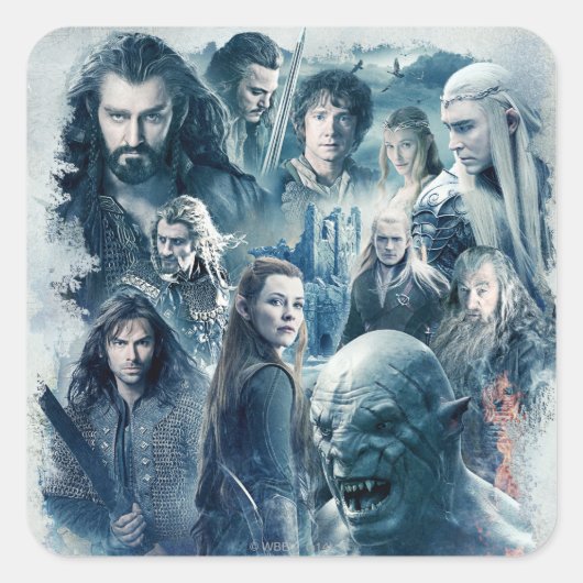 The Five Armies Character Graphic Quadratischer Aufkleber (Vorderseite)