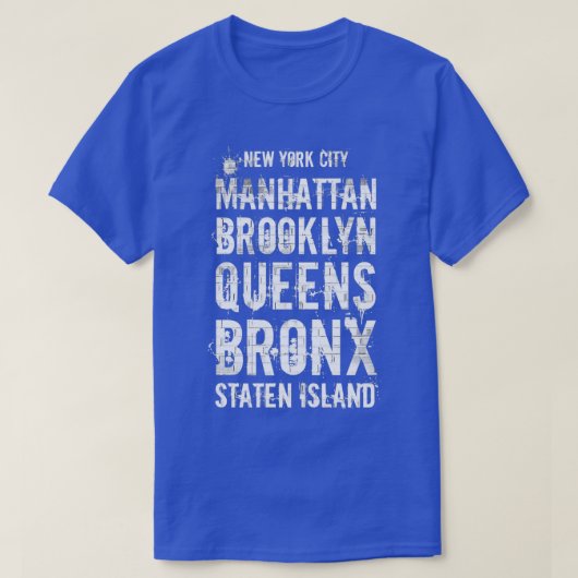 The Five Boroughs New York City T-Shirt (Design vorne)