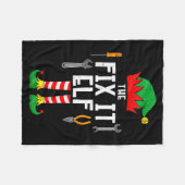 The Fix It Elf Christmas Family Matching Xmas Grou Fleecedecke (Vorderseite (Horizontal))