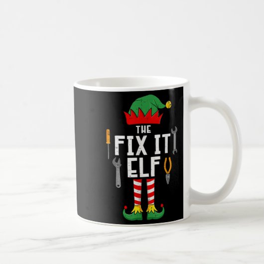 The Fix It Elf Christmas Family Matching Xmas Grou Kaffeetasse (Rechts)